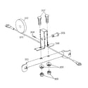 Snapper 1695359 leg brace (with pulley/cable assembly) diagram