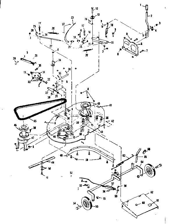 Craftsman 536250931 mower deck diagram