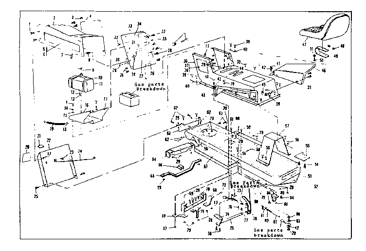 Craftsman 53625094 main frame diagram