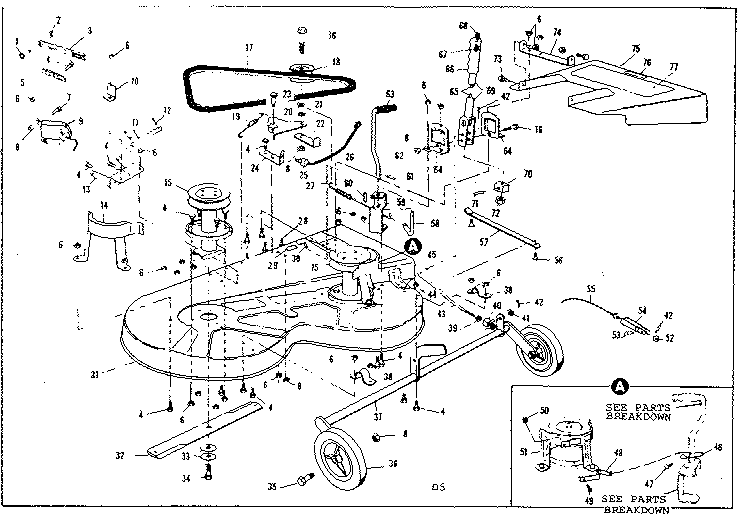 Craftsman 536255240 mower deck diagram