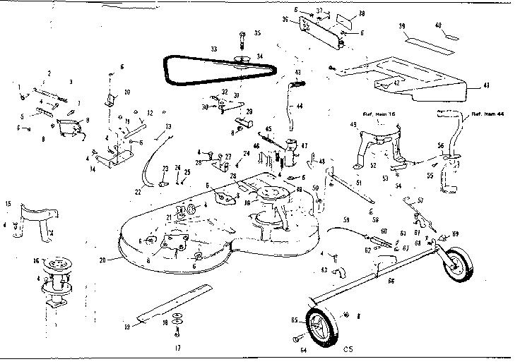 Craftsman 536255230 mower deck diagram