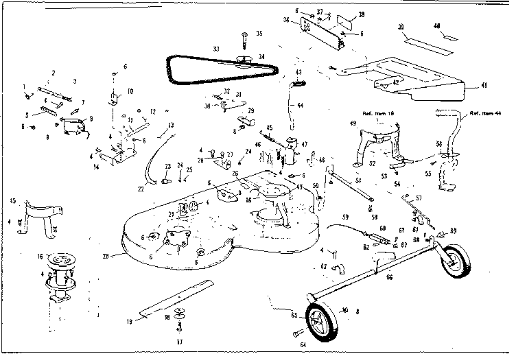Craftsman 536255231 mower deck diagram