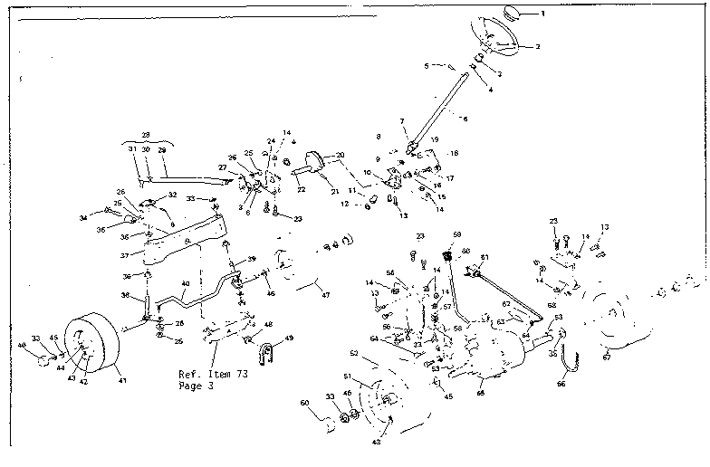 Craftsman 53696331 steering and front axle diagram