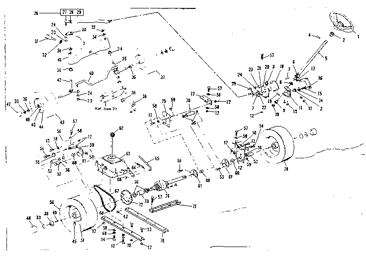 Craftsman 564250910 axle and drive assemblies diagram