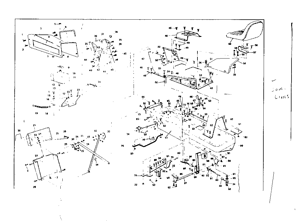 Craftsman 53696362 top half diagram