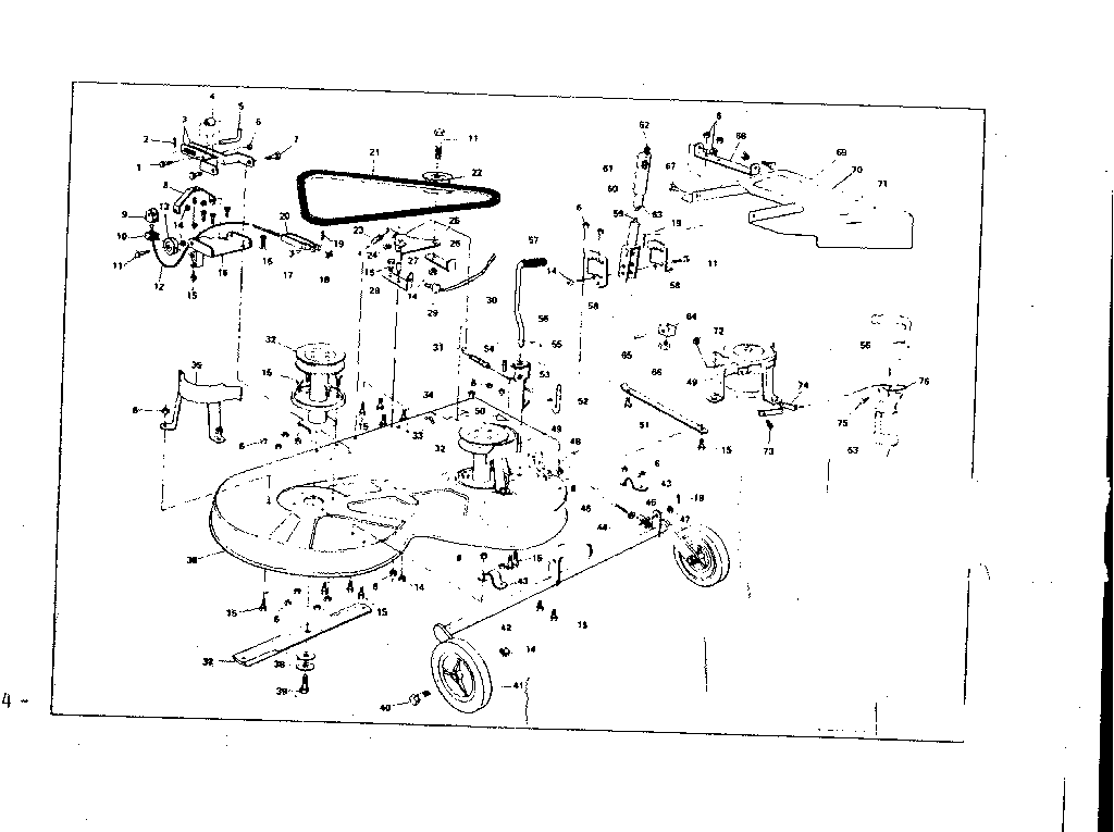 Craftsman 53696362 mower deck diagram