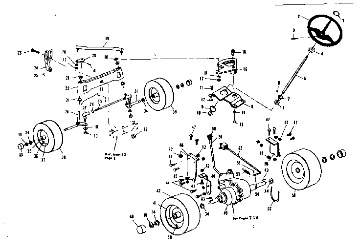 Craftsman 536255212 steering and front axle diagram