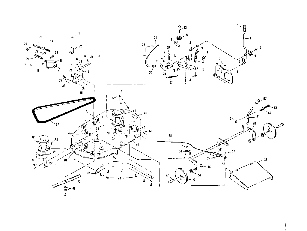 Craftsman 536255212 mower deck diagram