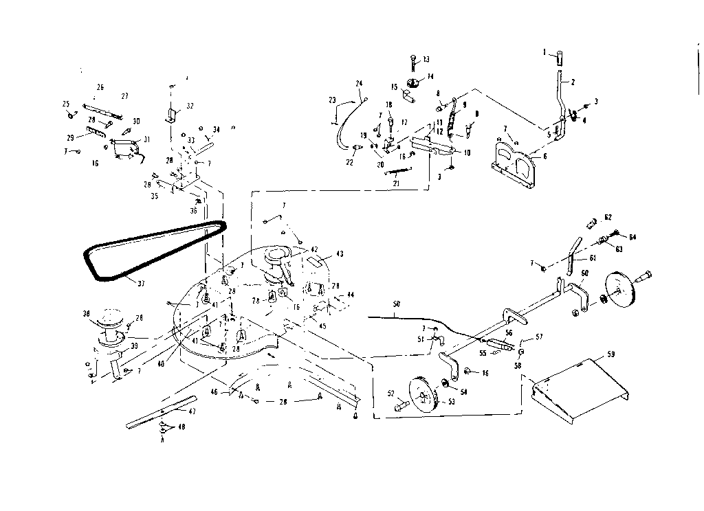 Craftsman 536255210 mower deck diagram