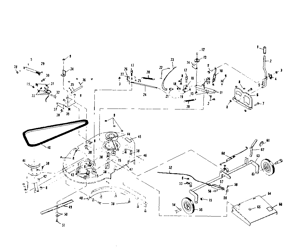 Craftsman 536250933 mower deck diagram