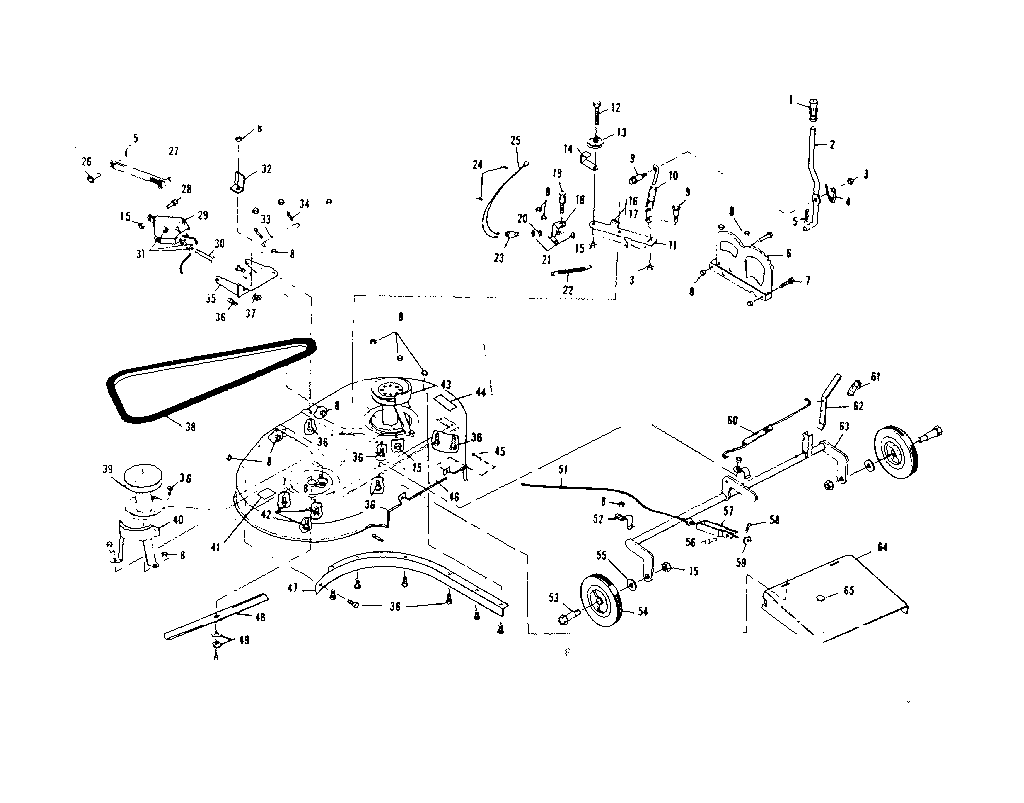 Craftsman 536250942 mower deck diagram