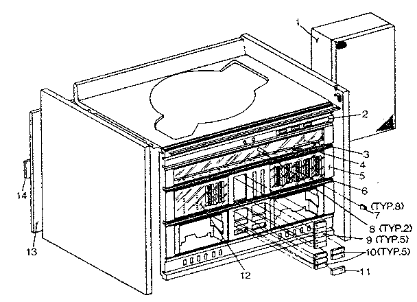 LXI 13297200550 cabinet view diagram
