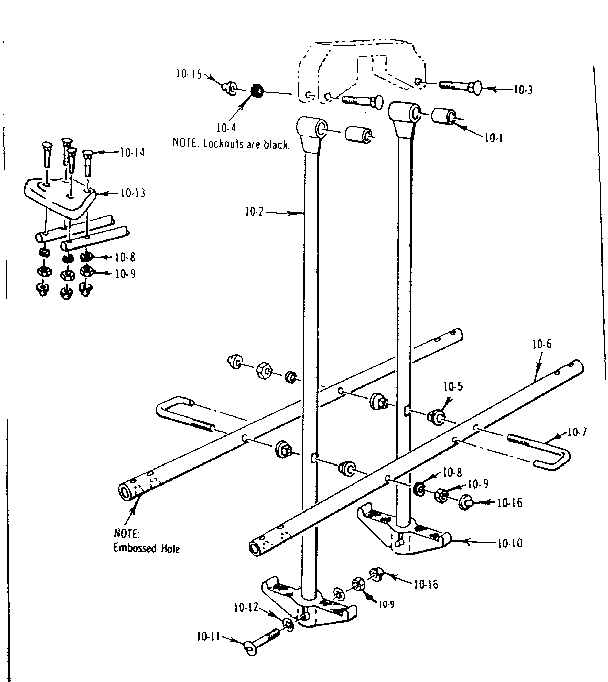 Sears 70172075-2 glideride assembly diagram