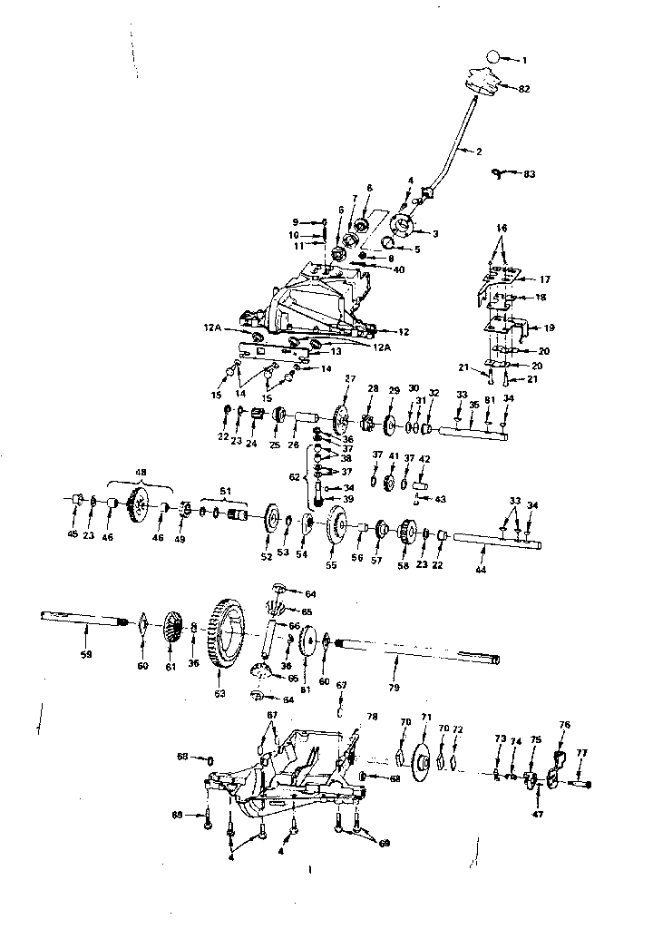 Craftsman 917252933 transaxle--model number 102049x diagram