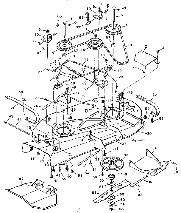 Craftsman 502255380 blade housing lower half diagram