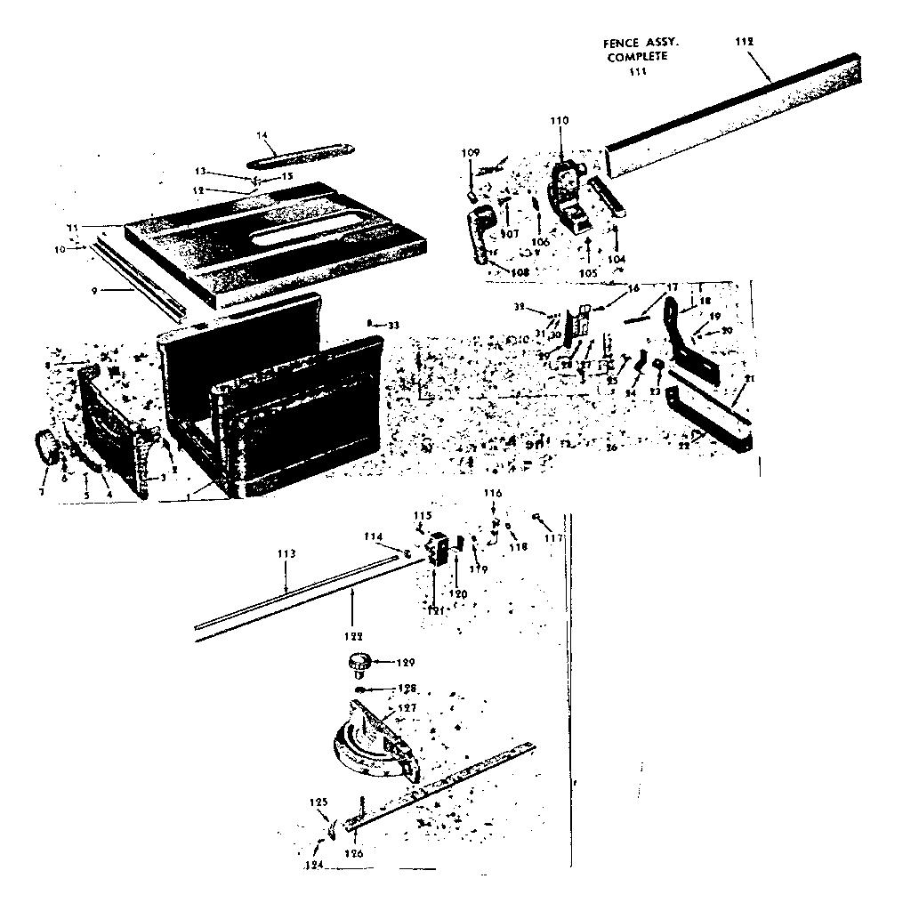 Craftsman 10322160 fence assembly diagram