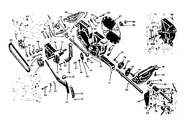 Craftsman 10322160 trunnion/frame assembly diagram