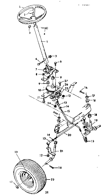 Craftsman 502250891 steering assembly diagram