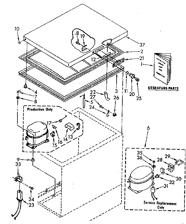Kenmore 1988171987 door and unit parts diagram