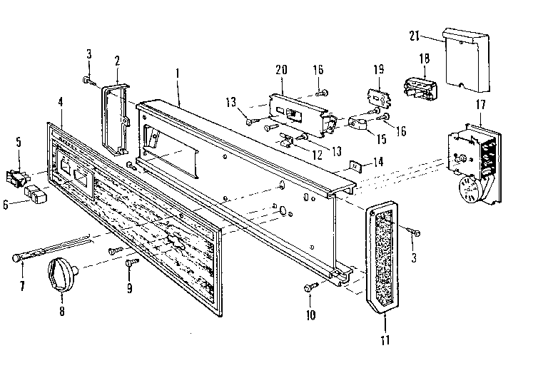 Kenmore 587701801 control panel details diagram