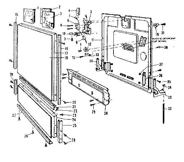 Kenmore 587701801 door details diagram