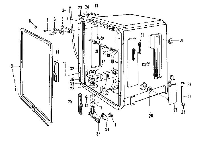Kenmore 587701801 tub details diagram