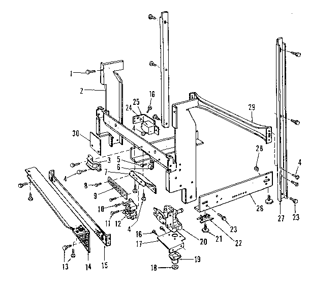 Kenmore 587701801 frame details diagram