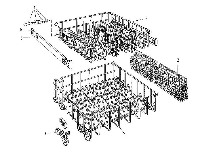 Kenmore 587701801 rack assembly diagram