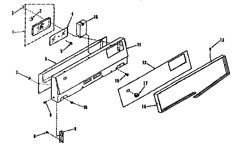 Kenmore 9117178710 backguard section diagram