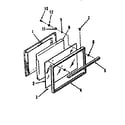 Kenmore 9117178710 oven door section diagram
