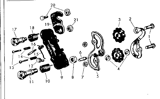 Sears 502474210 rear derailleur diagram