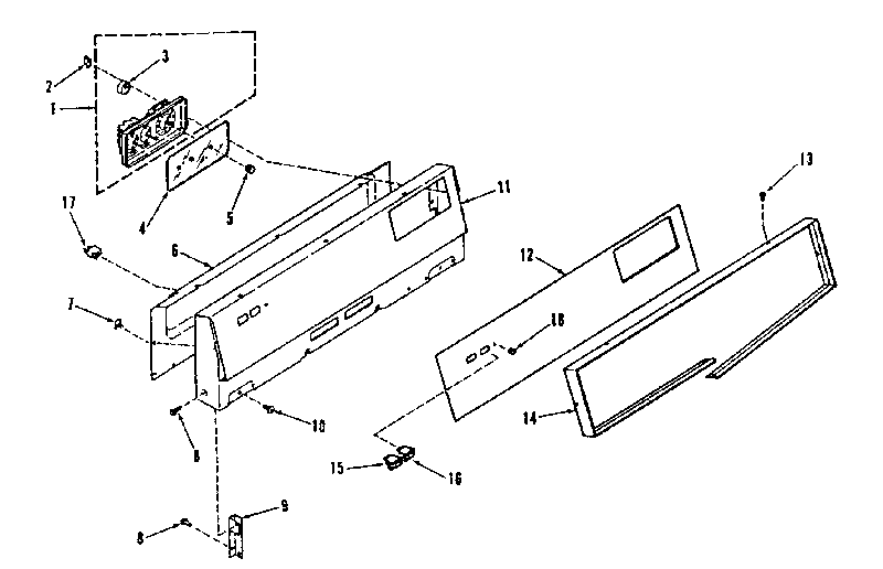 Kenmore 9117238710 backguard section diagram