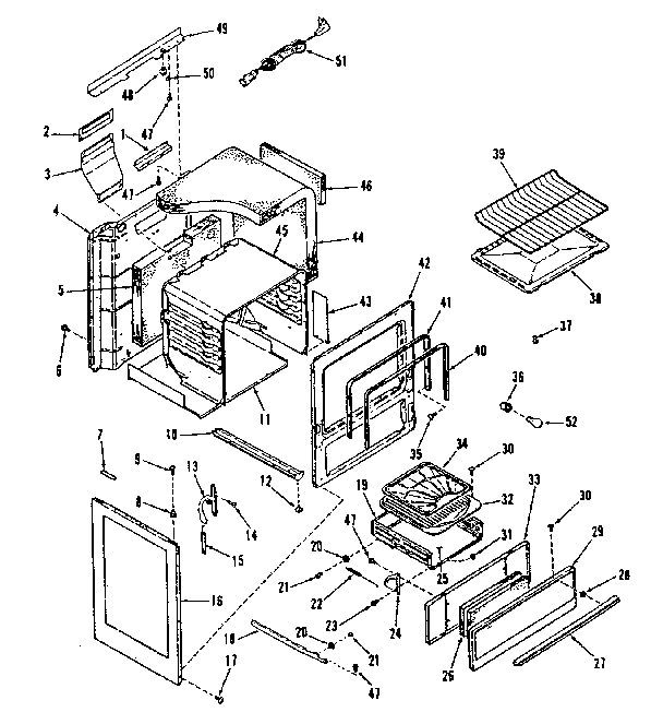 Kenmore 9117238710 body section diagram