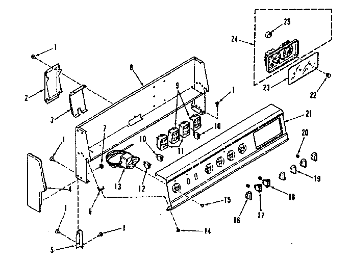 Kenmore 9119198710 backguard section diagram