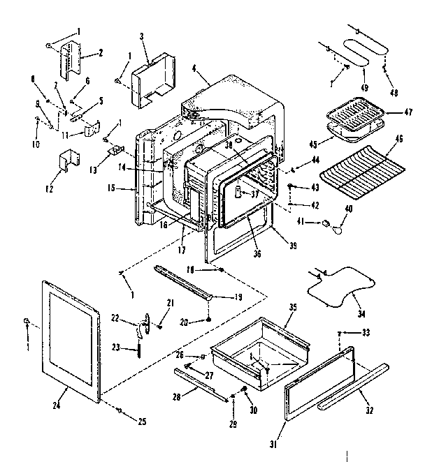 Kenmore 9119198710 body section diagram