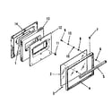 Kenmore 9119198710 oven door section diagram