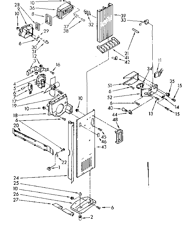 Kenmore 1068572480 air flow and control parts diagram