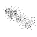 Kenmore 2784278690 upper oven door section diagram