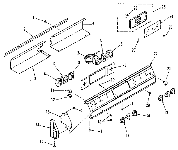 Kenmore 9114538612 control section diagram