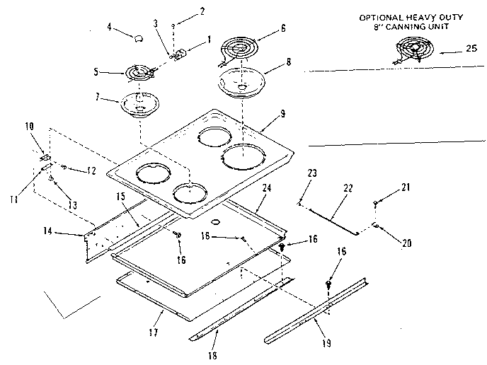 Kenmore 9114538612 main top section diagram