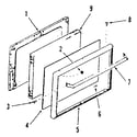 Kenmore 9114538611 oven door section diagram