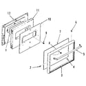 Kenmore 9114538611 oven door section diagram