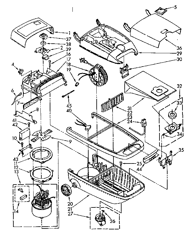 Kenmore 1162499281 vacuum cleaner parts diagram