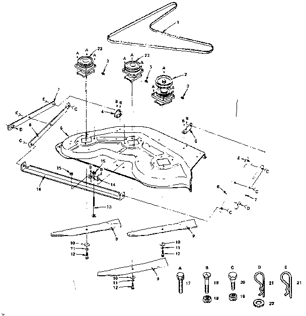 Craftsman 917253810 mandrel and blades diagram