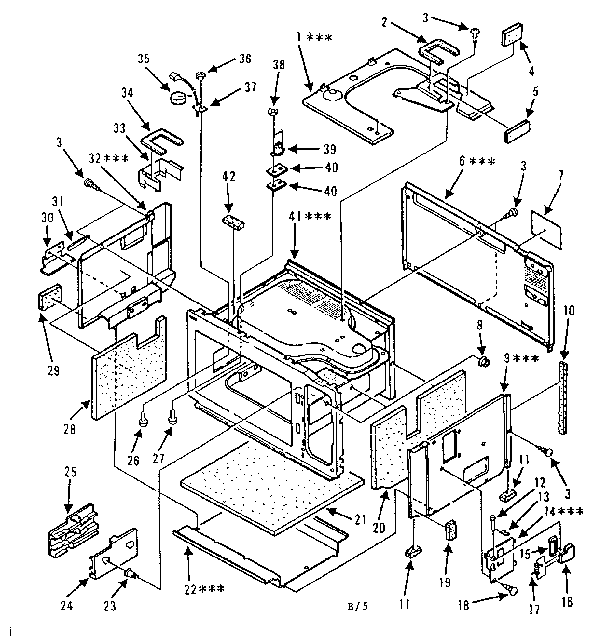 Kenmore 5648737480 cavity parts - a diagram