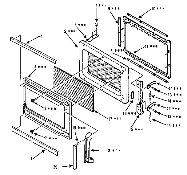 Kenmore 5648737480 door parts diagram