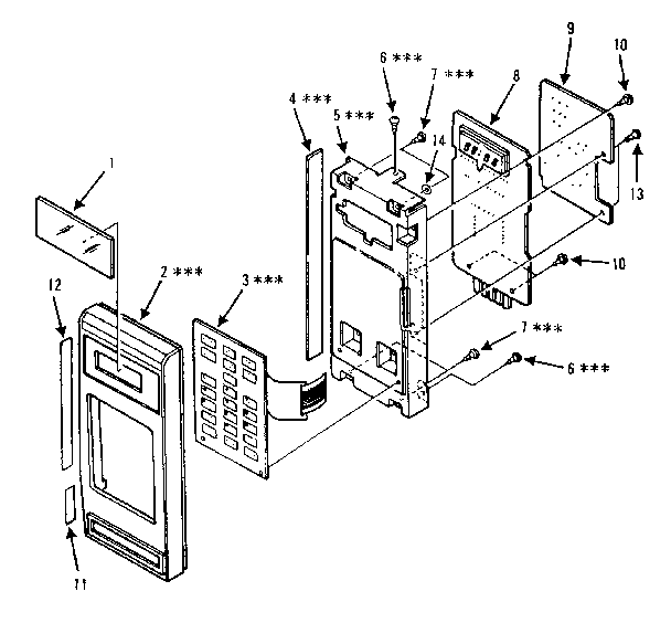 Kenmore 5648737480 control panel parts diagram