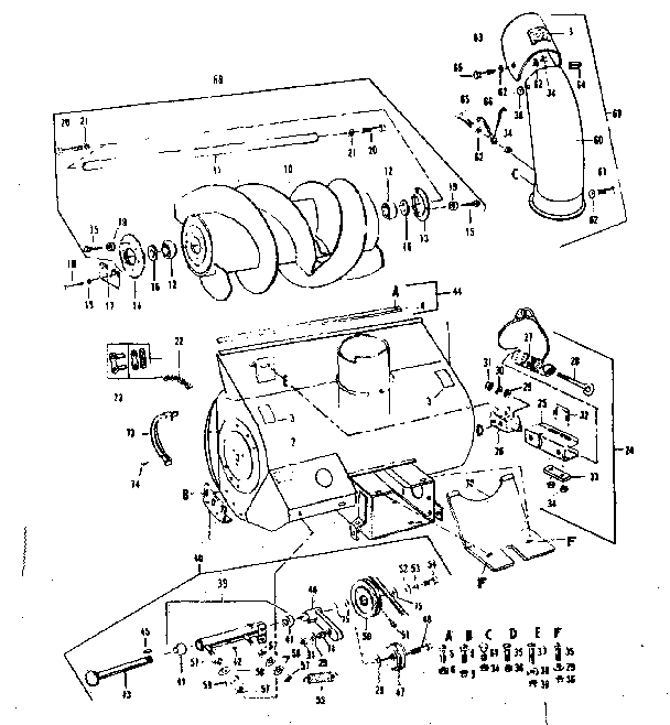 Craftsman 84224071 auger assembly diagram