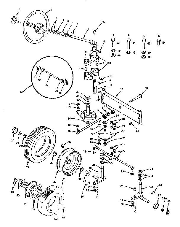 Craftsman 91725160 steering and front axle diagram
