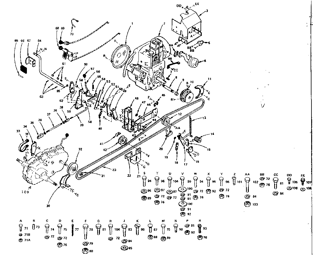 Craftsman 91725160 clutch-brake & drive diagram